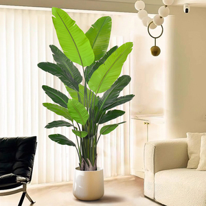 Décoration verte Grandes plantes artificielles Oiseau de paradis Bananier artificiel Fleurs et plantes décoratives pour la maison et le bureau - Product Image 2