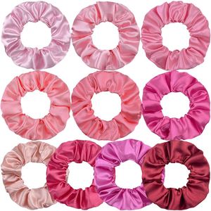 Bulk Wholesale Women's Blue <b>Accessories</b> Scrunchies Custom Silk Satin Elastic 12Cm Fashion Hair Tie - Product Image 1