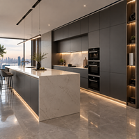 Portes d'armoires de cuisine Kangnova en aluminium alvéolaire léger de 18 mm, écologiques, revêtues de PVDF