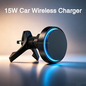 Gadgets Electrónicos Dropshipping, Soporte Giratorio Magnético <span class=keywords><strong>para</strong></span> Teléfono, <span class=keywords><strong>Cargador</strong></span> Inalámbrico <span class=keywords><strong>para</strong></span> Auto de Carga Rápida de 15W - Product Image 1