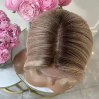 Peluca Bob Lacia de Cabello Humano 100% Virgen con Cutícula Alineada, Doble Trama, con Encaje Frontal 13*6