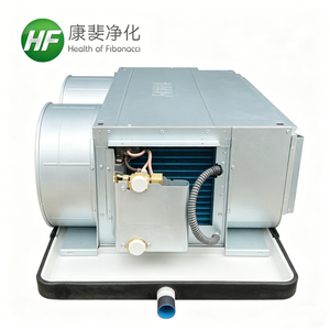 Unité de ventilation à effet collecteur (FCU) horizontale de luxe à conduit dissimulé, 2 tuyaux, 4 circuits hydroniques, pour chauffage et refroidissement, système CVC haut de gamme - Product Image 1