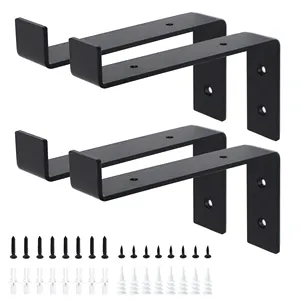 Shelves Bracket Metal Solid Steel Wall Heavy Duty Shelf Bracket Diy L J Angle Support Industrial Rustic Floating Cast Iron Black