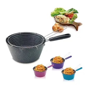 Freidora grande multifunción antiadherente, olla para freír, con colador - Product Image 1