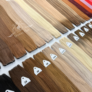 Human Hair Weft Extensiones De Cabello Humano,Russian European Skin Invisible Long Pu Tape Flat Genius Weft Hair Extensions - Product Image 2