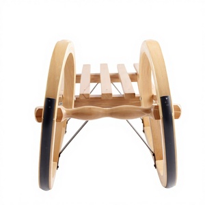 <span class=keywords><strong>Luge</strong></span> <span class=keywords><strong>adulte</strong></span> <span class=keywords><strong>en</strong></span> <span class=keywords><strong>bois</strong></span> massif pliable avec dossier, équipement de ski/tube à neige pour terrain enneigé - Product Image 2