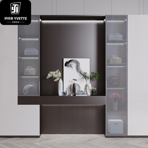 YVT moderno bianco libreria soggiorno libreria divisorio con armadio decorativo pannello in legno libreria per uso ufficio - Product Image 2