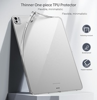 MoKo Ultra Slim antichoc bord surélevé caméra protéger souple TPU coque arrière étui pour tablette pour iPad Pro 13 pouces 2024
