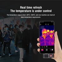 T09F Caméra thermique personnalisable Résolution IR 120x90 25Hz Mesure de la température Réparation mobile OEM ODM Support Plastique