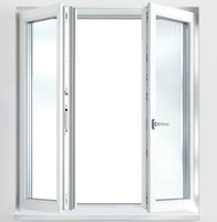 Fenêtre doubles en pvc, 6 pièces, fenêtres et portes en plastique, couleur blanche