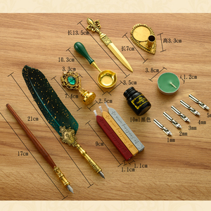 Xinyiart Complet Dip Pen Calligraphy Set Quill Pen and Ink Set Plume Pen Avec Bâton De Cire pour Débutants et Amateurs - Product Image 2
