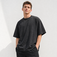T-shirt surdimensionné en coton 100% premium 300g, personnalisable avec étiquette privée, pour homme, durable, épais, à épaules tombantes, vêtements OEM ODM
