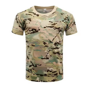 قميص تدريب قتالي جديد لعام 2026 من KJ بأكمام قصيرة من القطن للاستخدام الخارجي، قميص مموه تكتيكي - Product Image 5