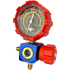 मैनुअल टिकाऊ प्लास्टिक घरेलू उपयोग प्रशीतन दबाव गेज एकल 1/4 "एयर कंडीशनर के लिए sae r22/r134a/r410a/r410a - Product Image 3