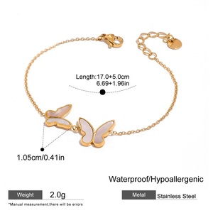 Bracelets et Joncs Personnalisés en Acier Inoxydable avec Breloques Papillon Coquillage Haut de Gamme pour Femmes et Filles – Bijoux de Mode de Marque - Product Image 6