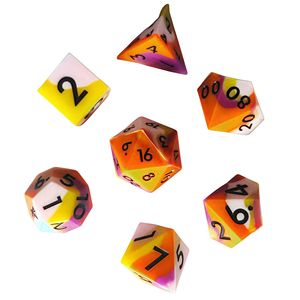 Juego de Dados Poliédricos Personalizados por el Fabricante, Dados de Resina con Bordes Afilados para Juegos de Rol, Mysterious Space, 7 Piezas - Product Image 1