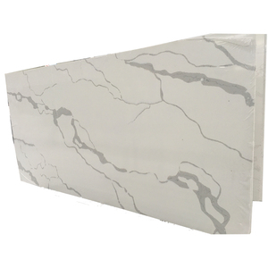 <strong>Largest</strong> Size Calacatta White <strong>Quartz</strong> <strong>Stone</strong> <strong>Slab</strong> Price with Grey Vein for Kitchens - Product Image 1
