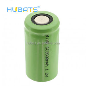 Hubat NiMH 1.2V Sub C batterie 3000mah pour Bosch <span class=keywords><strong>Makita</strong></span> tournevis perceuse électrique outils électriques Sub-C 3000mAh Ni-MH Cell - Product Image 2