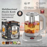 Bouilloire électrique multifonction en verre haute puissance 2L 800W avec contrôle numérique pour la préparation quotidienne du thé et l'usage familial