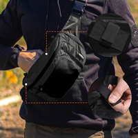 Riñonera Táctica Cordura con Acceso Rápido, Bolso Bandolera Urbano Tecnológico, Bolso Cruzado Informal para Actividades al Aire Libre