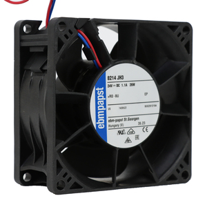 Ventilateur axial de refroidissement haute vitesse pour équipement industriel ebm-papst 8214JH3 24V DC 80mm - Product Image 1