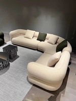Ensemble de canapé incurvé modulaire en tissu boucle de conception européenne de haute qualité pour canapé de salon ou d'appartement