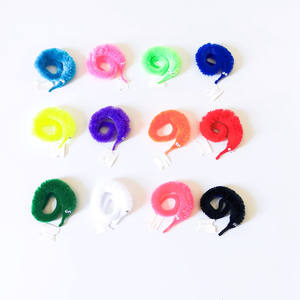 EN STOCK 12 colores Wiggly Twisty Fuzzy Worms on String Fuzzy Christmas Halloween Wizard New Strange Trick Magic Worm toy para chico - Product Image 2