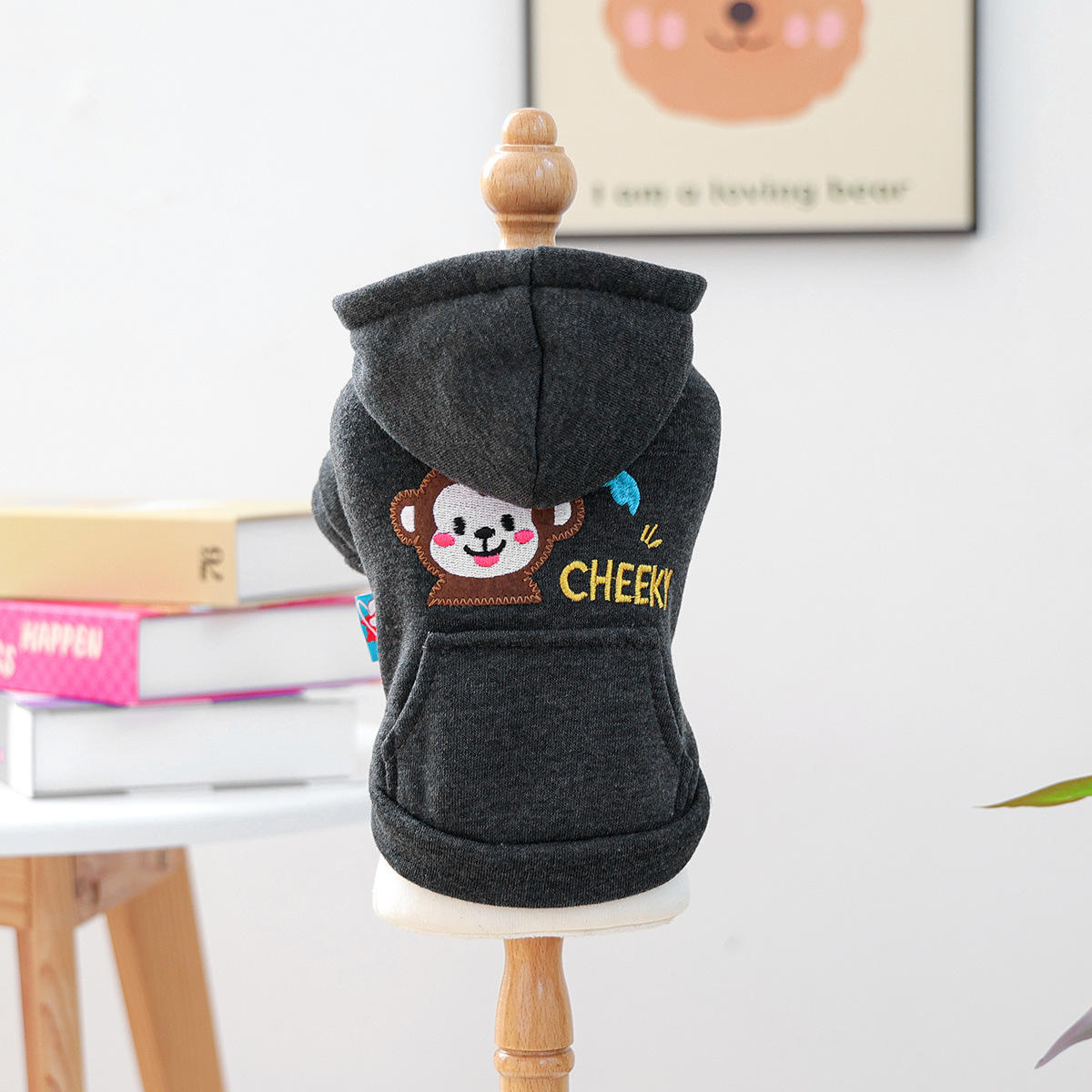 Sweat Happy Animal City-singe gris foncé