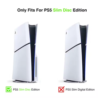 Autocollant en vinyle personnalisé anti-rayures pour la console Playstation 5 PS5 Slim avec lecteur de disque et la manette, couverture intégrale