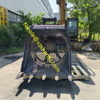 Ember layar putar Mini, 1.5 Ton-5, 5 Ton, ekskavator batu tanah, Penyaring, ember layar putar untuk taman botani