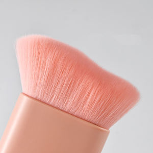 Pinceau Kabuki Plat Rose Doux en Fibres Synthétiques à Logo Personnalisé, Poils Denses pour Estomper, Contourner et Appliquer <span class=keywords><strong>le</strong></span> Fond de Teint en Poudre - Product Image 5