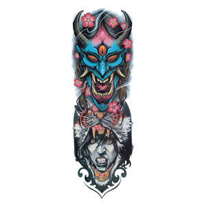 สติกเกอร์ศิลปะบนร่างกายขนาดใหญ่ลายพิมพ์บนกระดาษสำหรับตกแต่งแขนรูปหมีเสือหมาป่าเสือดาวหมาป่าแบบกำหนดเอง - Product Image 4