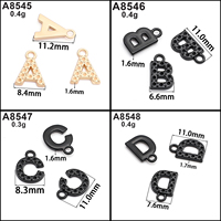 Pendentifs en alliage de zinc sans nickel, lettres de l'alphabet A-Z, personnalisables en gros pour projets DIY/accessoires de sacs à main
