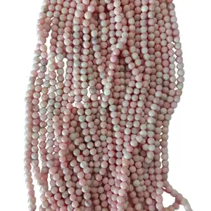 Natural Pink Opal 6mm 8mm 10mm Smooth Round Gemstone Loose Beads 16" Strand