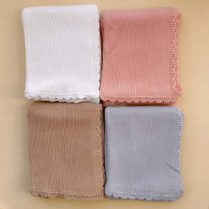 بطانية قطنية للأطفال بطانيات محيكة 80x x x مكتنزة مختلفة الألوان كروشيه أنيق لحديثي الولادة يتلقي حضانة - Product Image 1