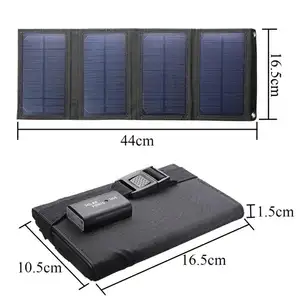 Panel surya fleksibel 10W, dapat dilipat untuk penggunaan di luar ruangan usb 5V pengisi daya portabel dapat dilipat mini 10W panel surya lipat