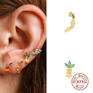 Pendientes ROXI de Frutas Tropicales, Lindos Pendientes de Cristal Multicolor con Forma de Uvas, Melocotones y Cerezas - Product Image 6
