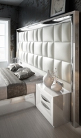Cadre de lit double en cuir souple de luxe haut de gamme, nouveau design contemporain moderne, très grand lit avec garantie de 3 ans