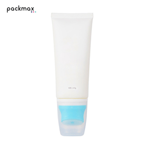 Tube applicateur à pinceau plat ovale |   Nettoyant visage, gel lavant exfoliant, emballage en tube souple avec brosse - Product Image 4
