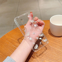 Joli nœud papillon amour coeur goutte colle TPU housse de téléphone pour Samsung Galaxy S21 S22 S23 S24 Plus Ultra A55 A54 A14 A15 A25 A24 A35