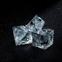 Ensemble de 7 dés en résine liquide transparente, dés polyédriques pour jeux de rôle avec noyau scintillant pour les jeux de rôle TTRPG