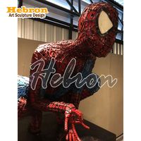Sculpture en acier inoxydable Hulk Power Fist, grande taille, moderne, pour extérieur, statue Spiderman grandeur nature