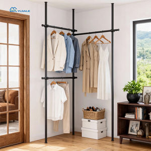 Ensemble de rangement suspendu YIJIALE, noir, pour <span class=keywords><strong>porte</strong></span> en acier, armoire, <span class=keywords><strong>porte</strong></span>-vêtements, ensemble de rangement en gros - Product Image 1