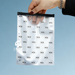 Custom Printed 3 Side Seal Aluminum Foil Bags | Slider Zipper T-shirt Packaging for Apparel <b>Accessories</b> - Product Image 4