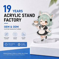 Support de personnage d'anime en acrylique avec feuille d'or et dôme en époxy, base à encastrer, disponible en gros et en échantillon, OEM et ODM, en carton mica