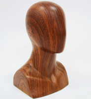 Pas cher Perruque Présentoir Tête Mannequin Grain De Bois Naturel Tête Masculine Modèle En Fibre De Verre Chapeaux Présentoir De Tête Accessoires D'affichage De Bureau
