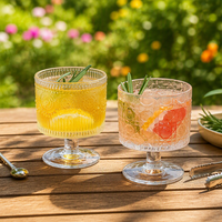 Verre gobelet en verre gaufré, résistant à la chaleur, sculpté à la main, sans anse, sans couvercle, moderne et minimaliste, pour café, bière, lait et jus