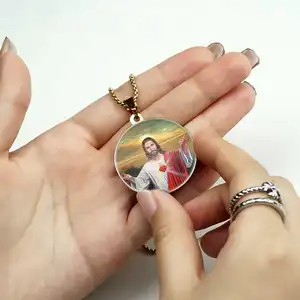 Jezus Christus De Verlosser Hanger Gegraveerd Jezus Ik Vertrouw Op Je Christelijke Ketting