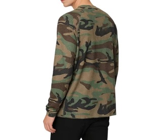 Heavy Weight Luxury Camo Oversized <b>Tshirts</b> <b>Plain</b> Custom logo Cotton Streetwear Long Sleeve t Shirt Hot Selling - Product Image 3