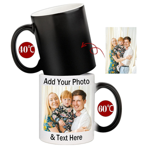 Cấp Thực Phẩm Tái Sử Dụng Nhiệt Màu Sắc Nhạy Cảm Thay Đổi Cốc Xách Tay 11Oz Thăng Hoa Trống Ma Thuật Cup Matte Gốm Cốc Cà Phê - Product Image 5